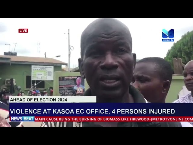 ⁣Violence at Kasoa Ec office; 4 persons injured