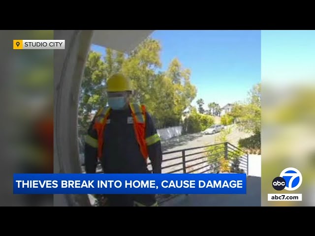 ⁣Thieves dressed as construction workers break into Studio City home