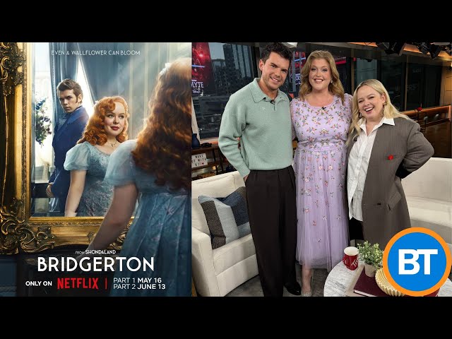 ⁣'Bridgerton' stars Nicola Coughlan and Luke Newton on what to expect in PART TWO
