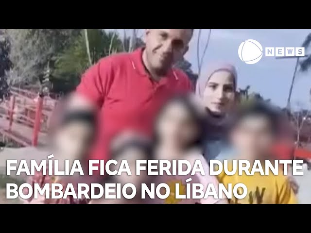 ⁣Família brasileira fica ferida durante bombardeio no Líbano