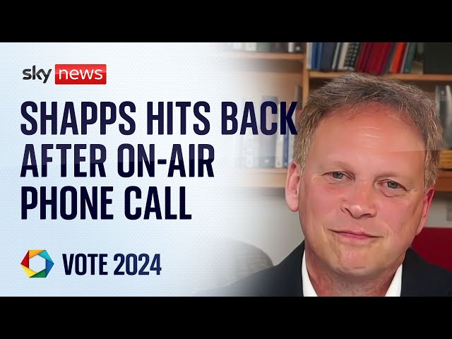 ⁣Grant Shapps 'pleased' to do planned interview after ending call live on air