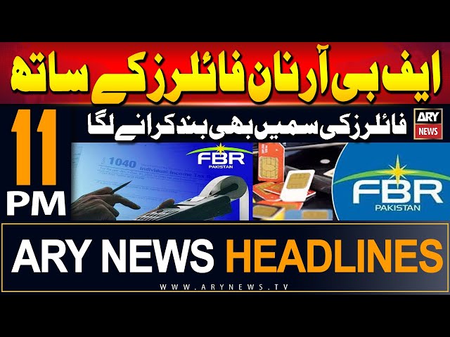 ⁣ARY News 11 PM Headlines 3rd June 2024 | FBR started closing the sims of filers along with nonfilers
