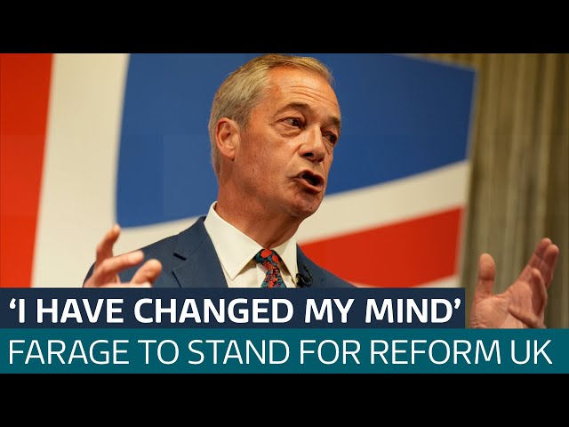 ⁣Nigel Farage to replace Richard Tice as Reform UK leader ahead of General Election | ITV News