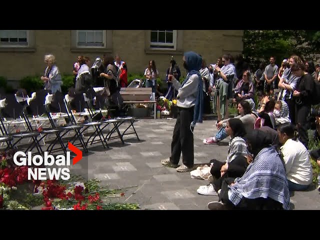 ⁣University of Toronto convocation begins as pro-Palestinian encampment continues