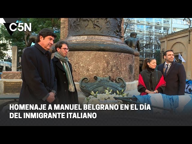 ⁣En el Día del Inmigrante Italiano, homenajearon a Manuel Belgrano