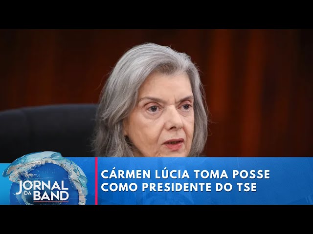 ⁣Cármen Lúcia toma posse como presidente do TSE | Jornal da Band