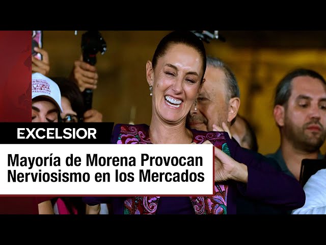 ⁣Triunfo de Sheinbaum y mayoría de Morena ponen nerviosos a los mercados