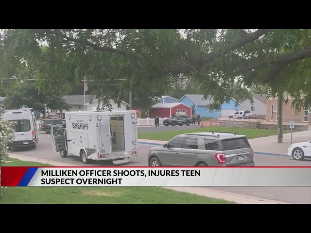 ⁣Milliken police officer shoots, injures teen suspect