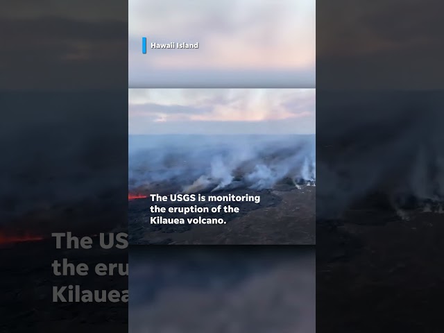 ⁣Hawaii's Kilauea volcano erupts following 400 earthquakes below summit #Shorts