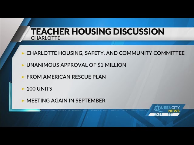 ⁣Charlotte leaders set aside $1M for teacher housing