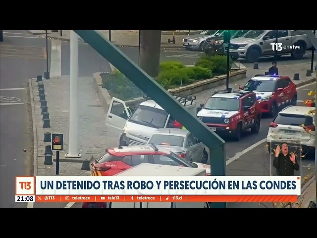 Detenido por robos en estacionamientos chocó todo intentando escapar en Las Condes