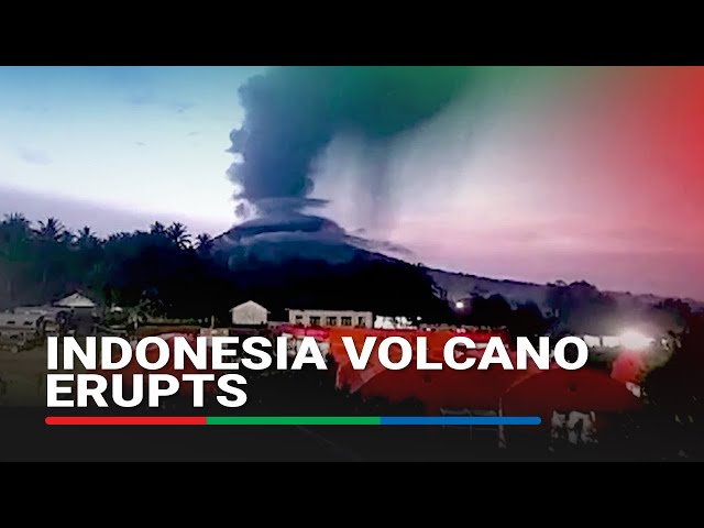 ⁣Indonesia's Mount Ibu erupts again, sending an ash plume 5 km into the sky