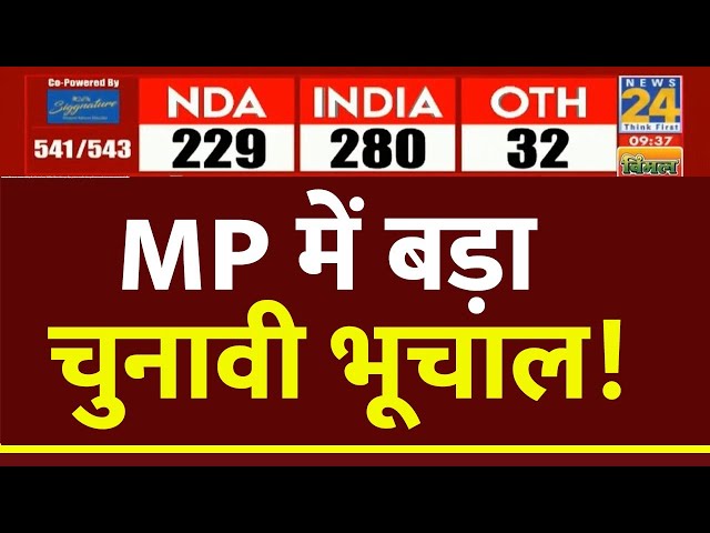 ⁣Madhya Pradesh में बड़ा भूचाल, देखें LIVE Updates | News24 | Election Results LIVE
