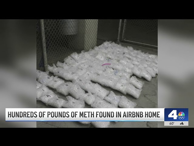 ⁣Hundreds of pounds of meth found in Airbnb home