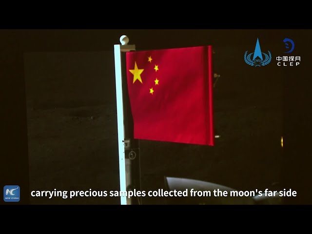 ⁣Monumental moment: China's Chang'e-6 unfurls national flag on the moon's far side