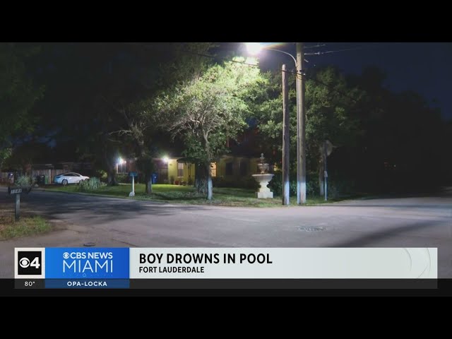 ⁣Fort Lauderdale police investigate death of child found in pool
