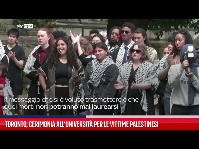 ⁣Toronto, cerimonia all’università per le vittime palestinesi