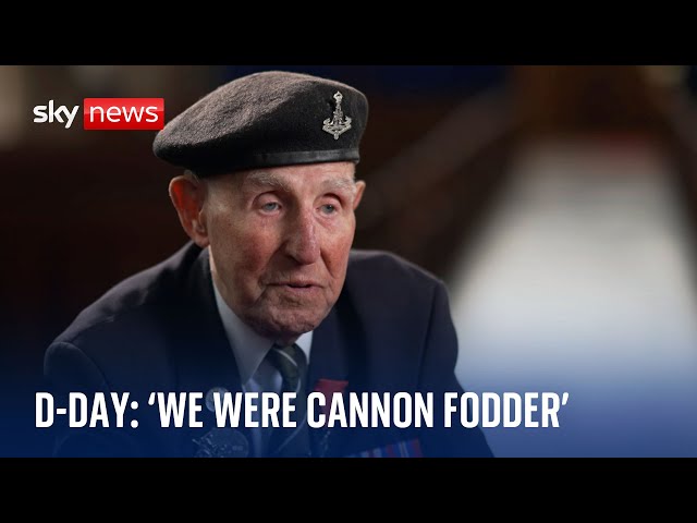 ⁣D-Day: Veteran describes searching for dead friends after being used as 'cannon fodder'