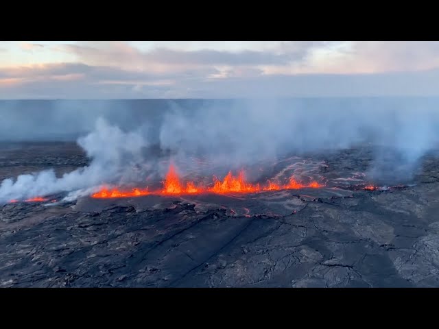 ⁣Hawaii's Kilauea erupts again in a remote area