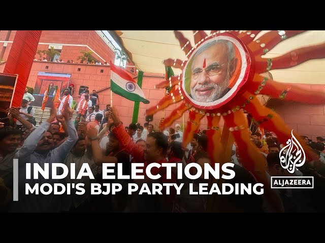 ⁣Prime Minister Modi and his BJP alliance is leading as India counts votes
