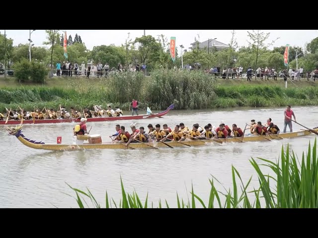 ⁣Dragon boat races start in E China's Zhejiang ahead of Dragon Boat Festival