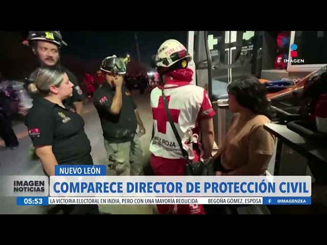 ⁣Director de Protección Civil de Nuevo León comparece por el incidente en el mitin de MC