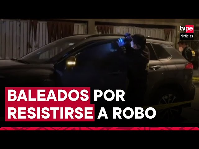⁣San Juan de Miraflores: pareja es baleada por resistirse al robo de su camioneta
