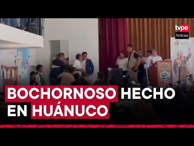 ⁣Huánuco: gobernador y alcalde protagonizan altercado en mesa de trabajo
