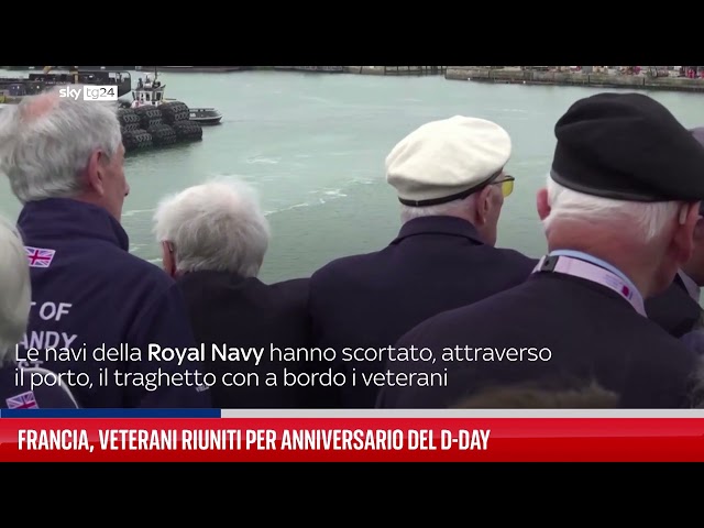 ⁣Veterani riuniti in Normandia per anniversario del D-Day