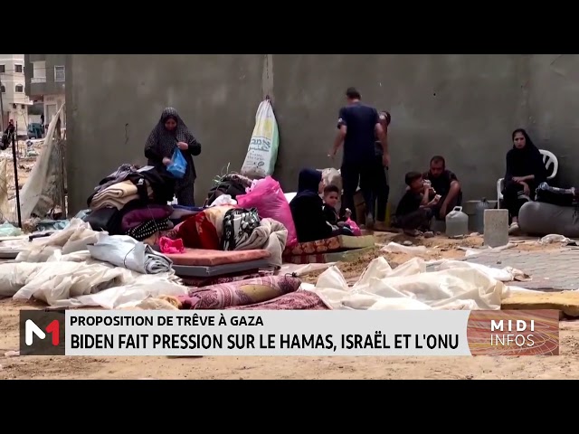 ⁣Proposition de trêve à Gaza : Biden fait pression sur le Hamas, Israël et l'ONU