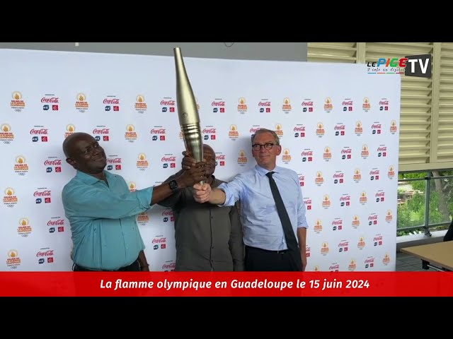 ⁣La flamme olympique en Guadeloupe le 15 juin 2024