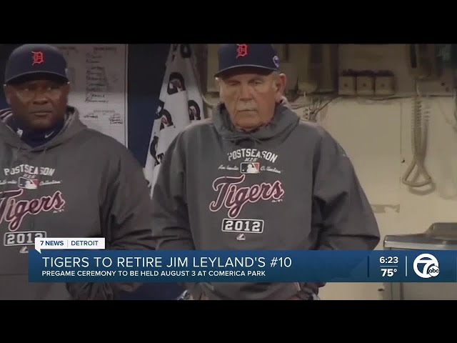 ⁣Tigers to retire Jim Leyland's jersey No. 10