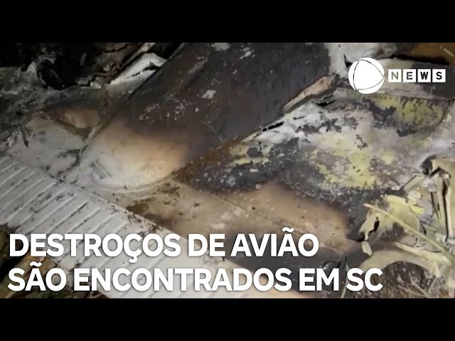 Destroços de avião de pequeno porte que caiu em SC são encontrados