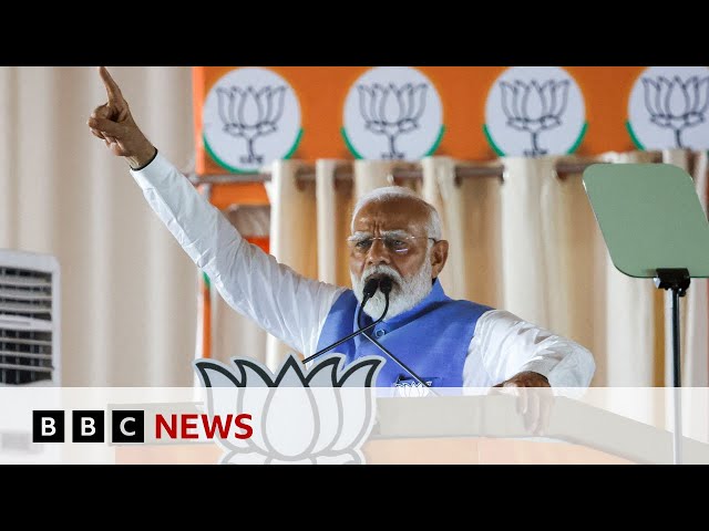 ⁣India election: Modi's hopes of landslide election win fade, early trends suggest | BBC News