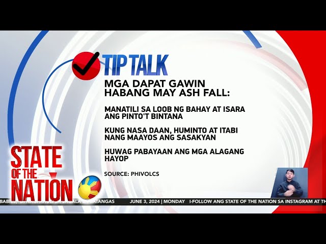 ⁣Mga dapat gawin bilang pag-iingat sa ash fall | SONA (Originally aired on June 3, 2024)