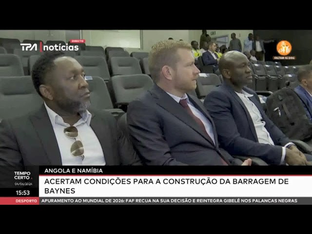 ⁣Angola e Namíbia  - Acertam condições para a construção da barragem de Baynes