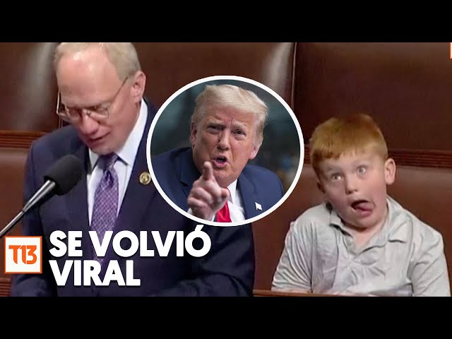 ⁣Hijo de congresista Rose se vuelve viral al hacer muecas cuando su padre hablaba de Donald Trump