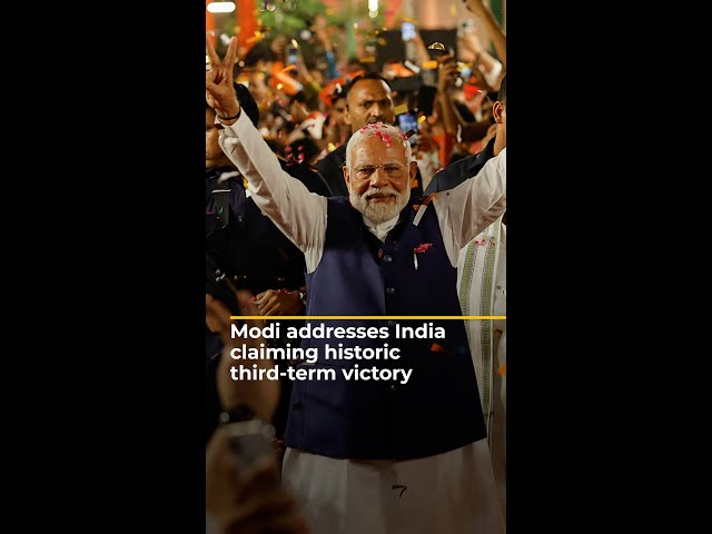 India’s Modi addresses nation claiming election victory | AJ #shorts