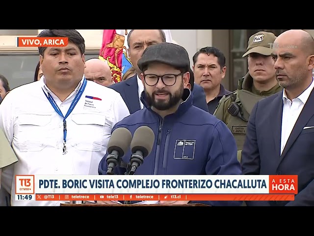 ⁣Presidente Boric visita complejo fronterizo Chacalluta