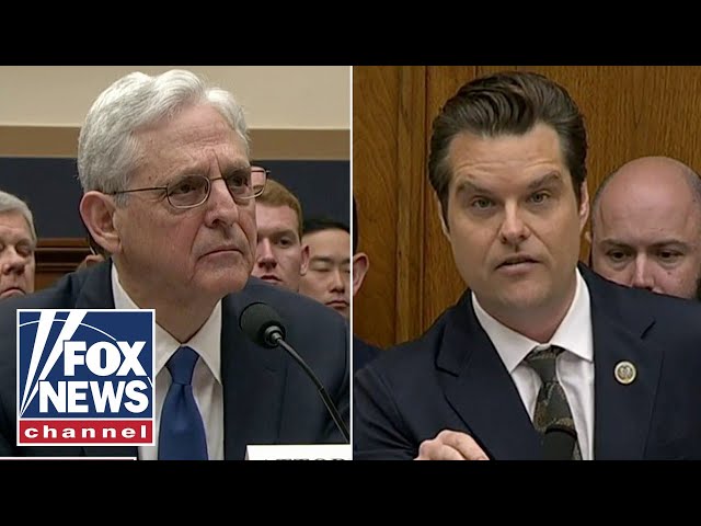⁣Gaetz grills Garland on Trump cases: 'I don't need a history lesson'