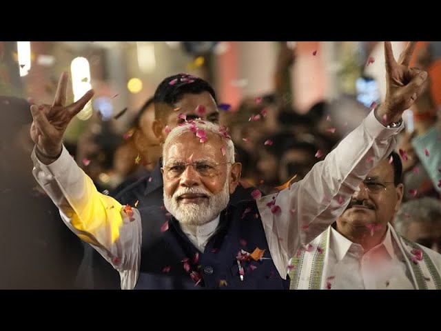⁣Modi proclama su victoria en las elecciones generales de la India y la oposición se refuerza