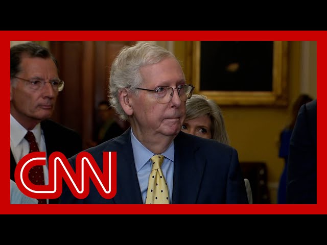 ⁣See McConnell's response when asked about Trump verdict
