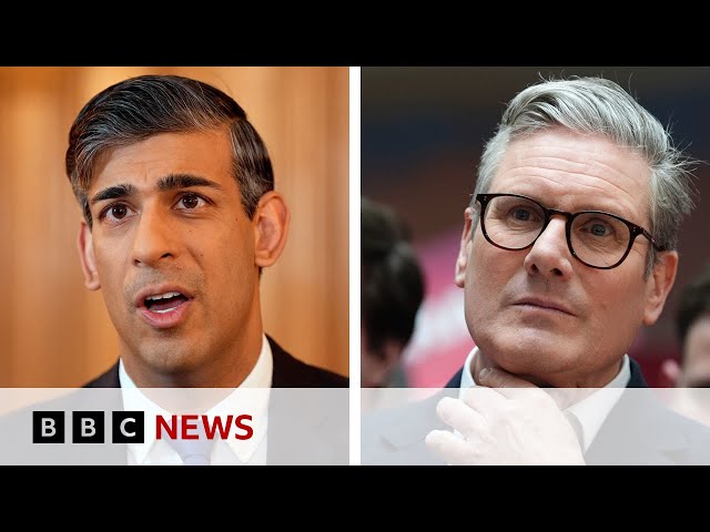 ⁣Rishi Sunak and Keir Starmer clash over NHS, tax and immigration in first election debate | BBC News