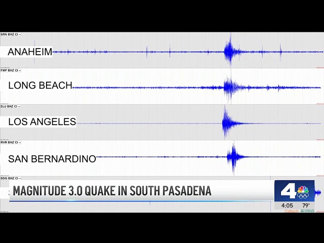 ⁣Magnitude-3.0 earthquake rattles South Pasadena