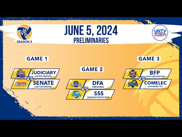 ⁣LIVE FULL GAMES: UNTV Volleyball League Season 2 Prelims at Paco Arena, Manila | June 05, 2024