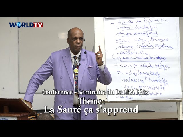 ⁣Dr. AKA Félix, Naturothérapeute, développe le thème : « La Santé ça s'apprend »