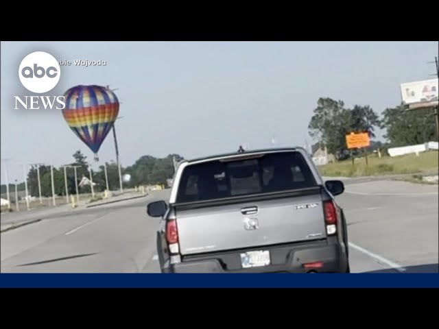 ⁣Several injured after hot air balloon crashes into power lines