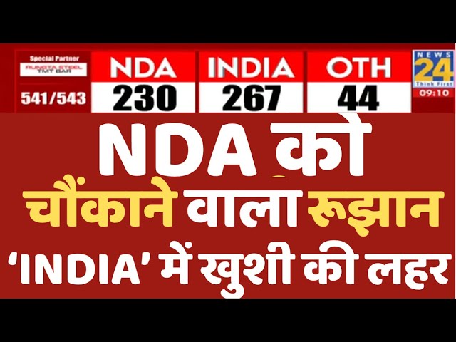 ⁣किसकी सरकार? देखिए नतीजे सबसे तेज Lok Sabha Election Results 2024 LIVE | NDA VS INDIA | News 24 LIVE