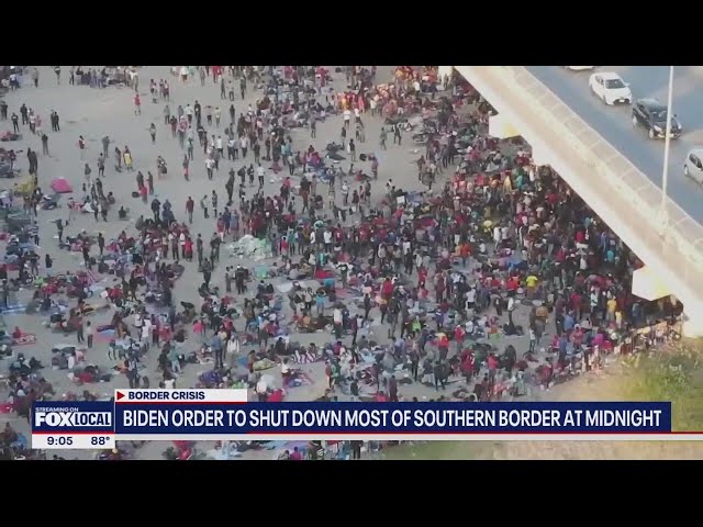 ⁣Biden's executive order to shut down most of southern border at midnight