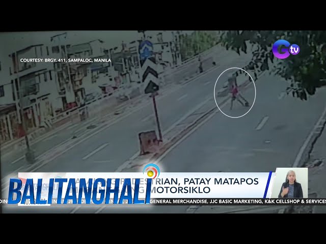 ⁣Lalaking pedestrian, patay matapos mabangga ng motorsiklo | Balitanghali